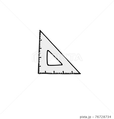 三角定規のイラストのイラスト素材