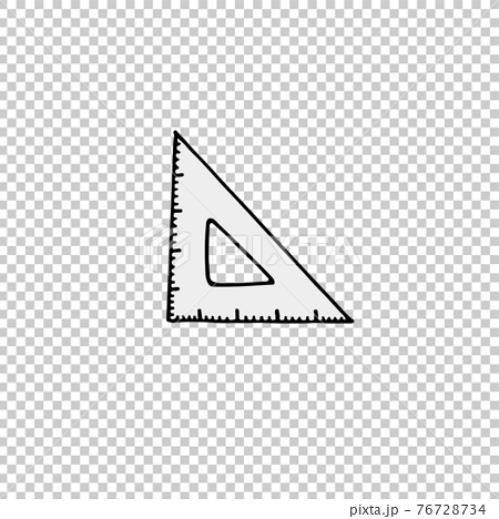 三角定規のイラストのイラスト素材