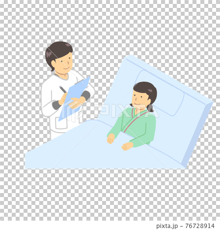 A nurse who examines a patient 76728914