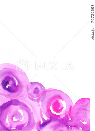 pink-purple abstract circle background. Watercolor hand painting on white background. 76729603