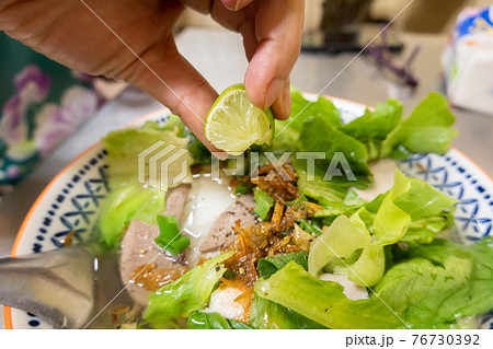 Vietnamese pho at a restaurant Vietnamese pho at a restaurant 76730392