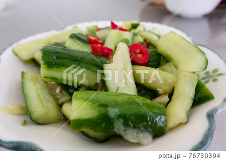 snacks of  pickled cucumbers 76730394