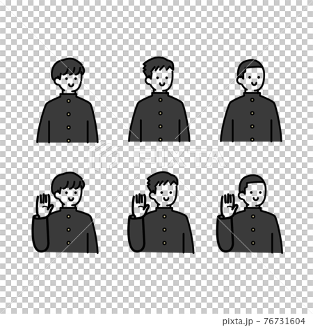 制服を着た学生イラスト素材のイラスト素材