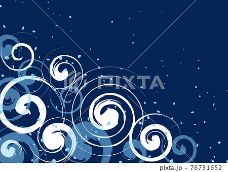 渦潮のような波紋の模様 76731652