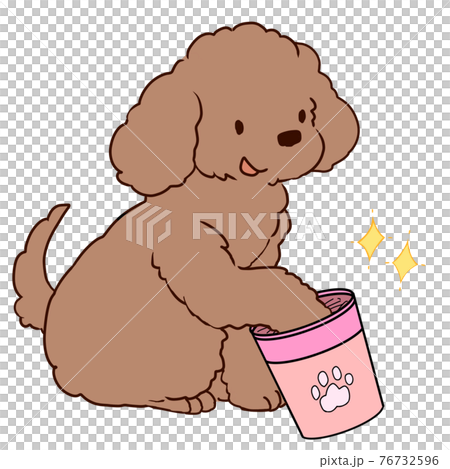 足を洗うご機嫌なプードル 76732596