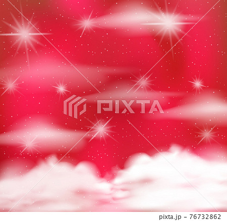 Magic fairy tale red sky background 76732862