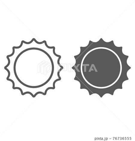 Sun line and glyph icon, cosmos and space, solar sign, vector graphics, a linear pattern on a white background. Sun line and glyph icon, cosmos and space, solar sign, vector graphics, a linear pattern on a white background. 76736555