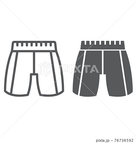 Trousers line and glyph icon, clothing and fashion, pants sign, vector graphics, a linear pattern on a white background. Trousers line and glyph icon, clothing and fashion, pants sign, vector graphics, a linear pattern on a white background. 76736592