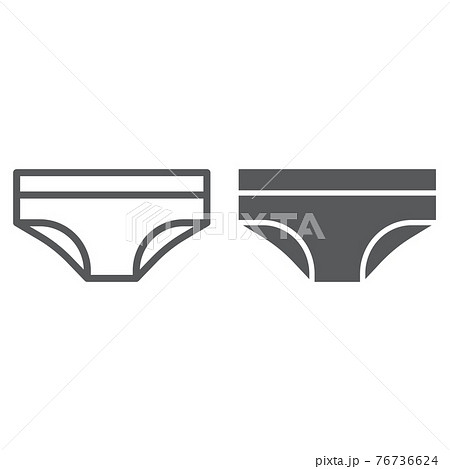 Panties line and glyph icon, lingerie and female, underwear sign, vector graphics, a linear pattern Panties line and glyph icon, lingerie and female, underwear sign, vector graphics, a linear pattern 76736624