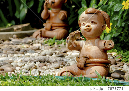 Clay figurines for garden decoration Clay figurines for garden decoration 76737714