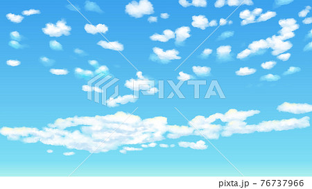 雲のある青空のイラスト素材