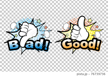 アメコミ風 Good Badのイラスト素材