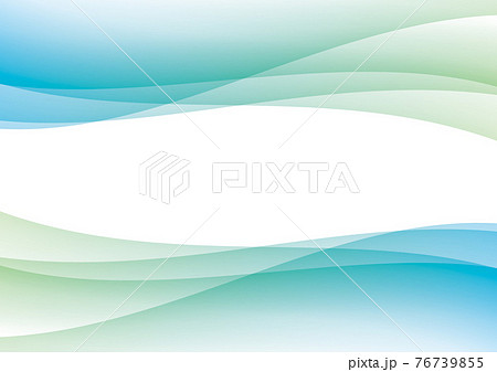 ウェーブの抽象背景　緑 76739855