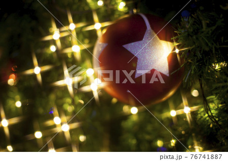Closeup of Christmas-tree decorations 76741887