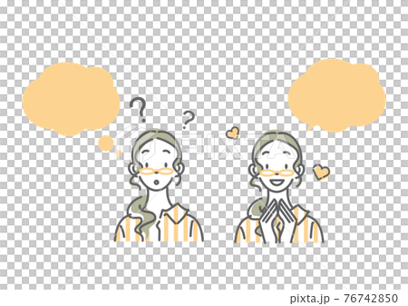 女性 問題 解決 シンプルでスタイリッシュな線画イラスト 女性 問題 解決 シンプルでスタイリッシュな線画イラスト 76742850