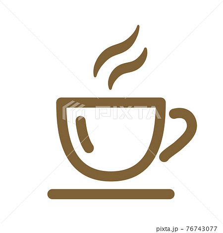 コーヒーカップのアイコンのイラスト素材