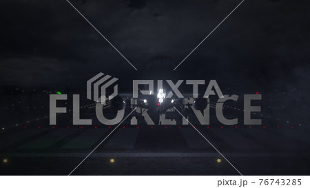 Airplane taking off from the airport with FLORENCE city name, 3d rendering Airplane taking off from the airport with FLORENCE city name, 3d rendering 76743285