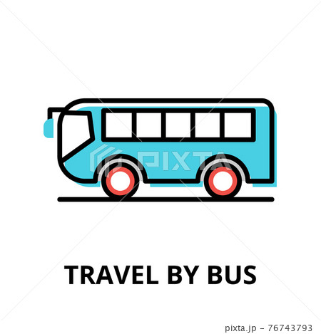 Icon concept of Travel by Bus, travel collection 76743793