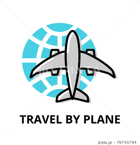 Icon concept of Travel by Plane, travel collection Icon concept of Travel by Plane, travel collection 76743794