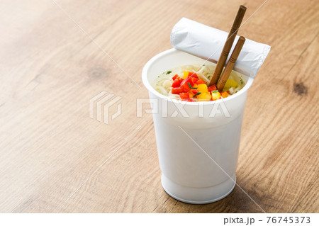 Take away noodles with vegetables Take away noodles with vegetables 76745373