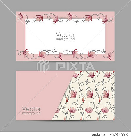 Set of horizontal banners with beautiful flowers Set of horizontal banners with beautiful flowers 76745558