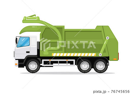 City garbage truck isolated on white background 76745656