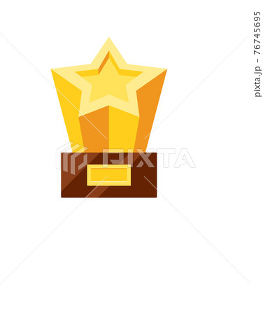 Award gold star winner prize for achievement isolated 76745695