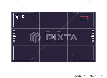Camera frame viewfinder border isolated on white 76745848