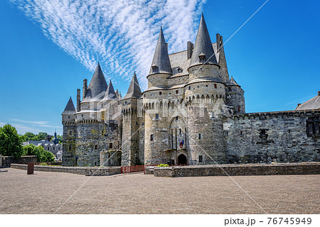 Chateau de Vitre castle in Brittany, France 76745949