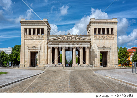 Propylaea building in Konigsplatz square, Munich, Germany Propylaea building in Konigsplatz square, Munich, Germany 76745992