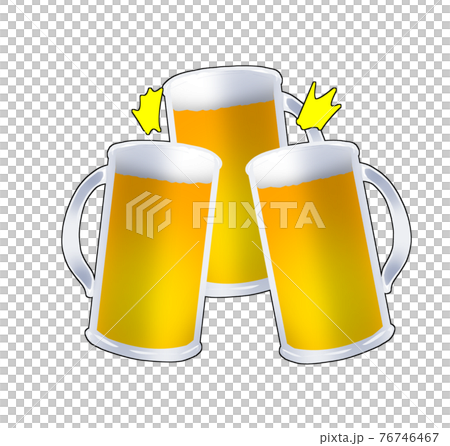 ビールでかんぱい3のイラスト素材