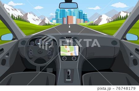 Vehicle salon, inside car driver 76748179