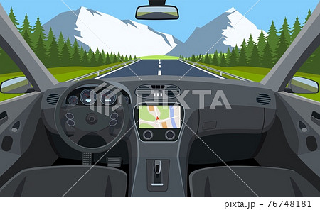 Vehicle salon, inside car driver Vehicle salon, inside car driver 76748181