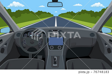 Vehicle salon, inside car driver 76748183