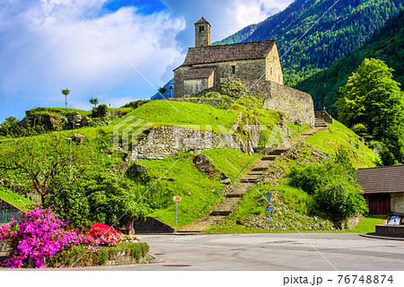 Santa Maria del Castello church in Giornico, Switzerland Santa Maria del Castello church in Giornico, Switzerland 76748874