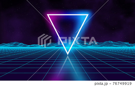 Fundo futurista retrô para música de jogo d dance galaxy poster s