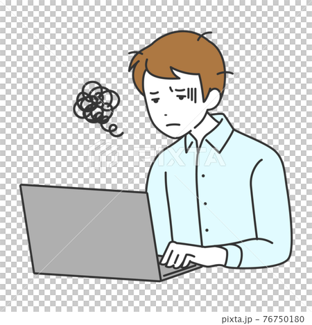 商人在個人電腦上工作的麻煩 商人在個人電腦上工作的麻煩 76750180