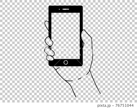 スマホを持つ手 76751044
