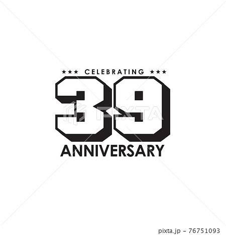 39th celebrating anniversary logo design template 76751093
