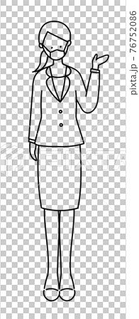 Business suit female mask illustration simple Business suit female mask illustration simple 76752086