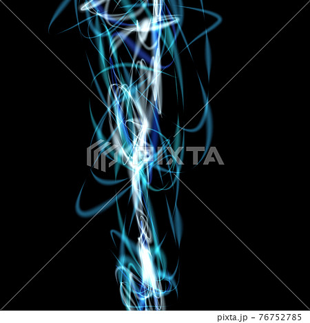 青色の流れるようなライン 76752785