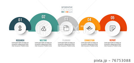 Infographic business template with step or option design. Infographic business template with step or option design. 76753088