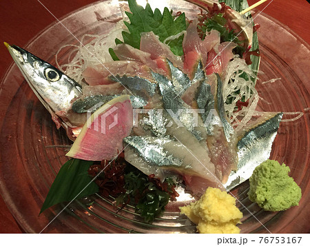 サンマ刺身　さんま刺身　秋刀魚刺身 76753167