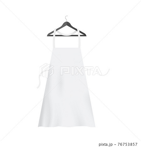 Template restaurant chef apron on hanger, realistic vector illustration isolated. Template restaurant chef apron on hanger, realistic vector illustration isolated. 76753857
