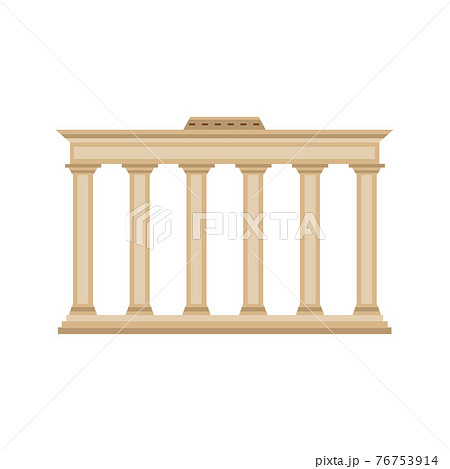 Architecture of classical stone ancient roman or greek building with columns. Architecture of classical stone ancient roman or greek building with columns. 76753914