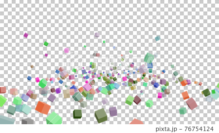 CG cube Many rolling cubes CG cube Many rolling cubes 76754124