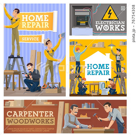 Home repair and construction workers Home repair and construction workers 76754308