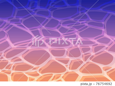夕暮れの水面のイラスト 76754692