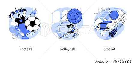 Team tournament abstract concept vector illustrations. 76755331