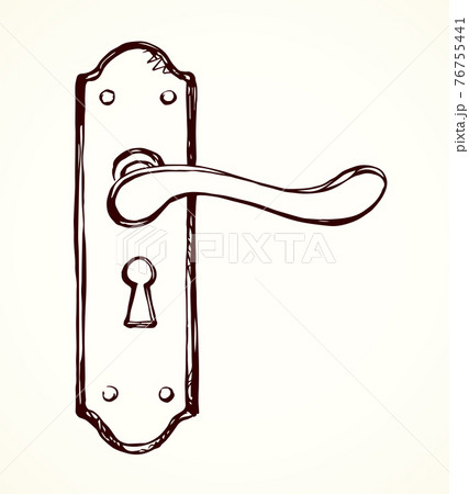 Door knob. Vector drawing 76755441